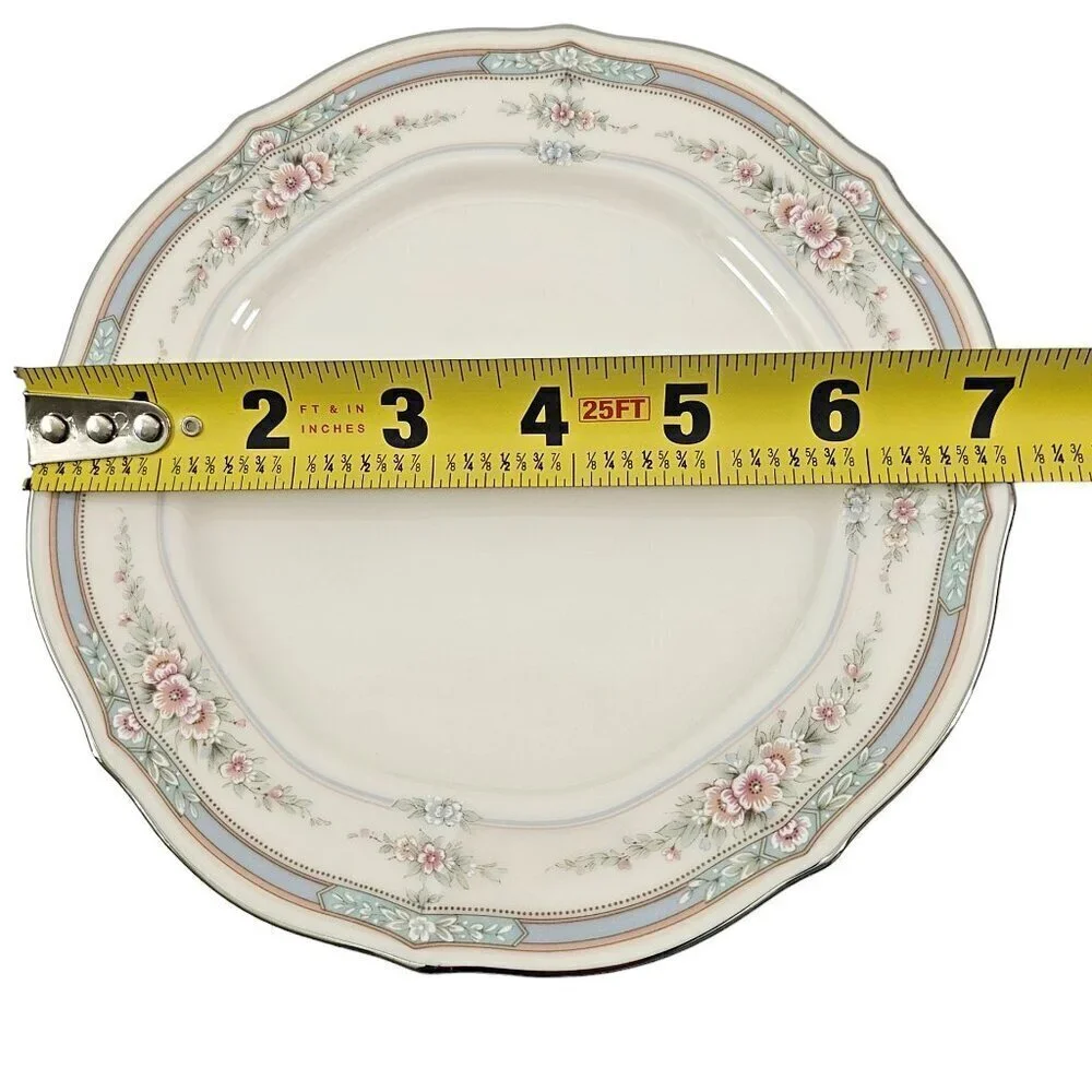 Noritake Rothschild Ivory China Platinum Band Bread & Butter Plates – Set of 4